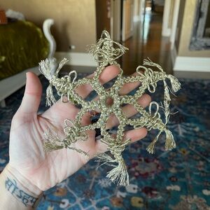 Handmade Macramé Rope Snowflake Ornament